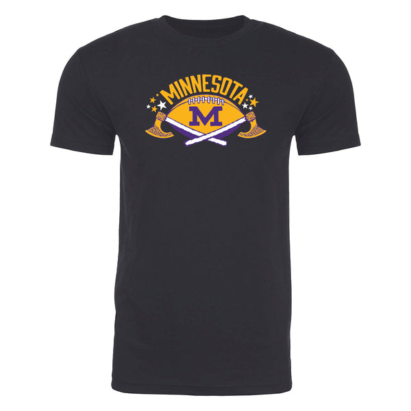 MN Football Crossed Axes Unisex Tee - sota clothing