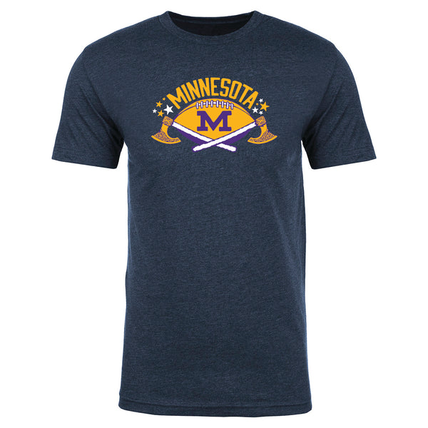 MN Football Crossed Axes Unisex Tee - sota clothing