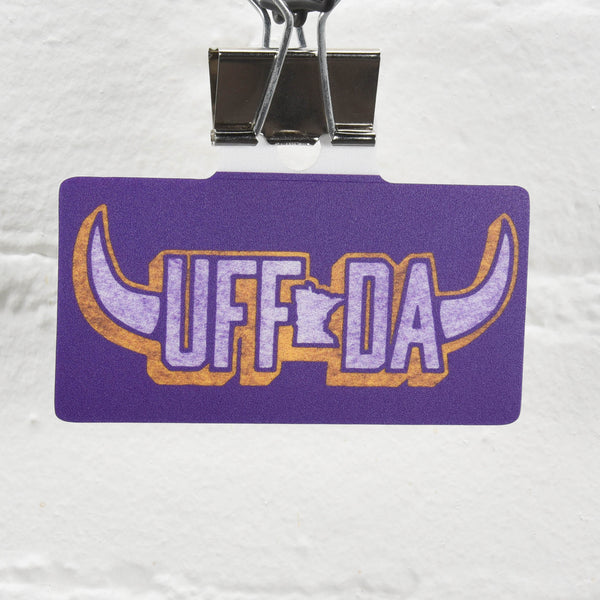 Uff Da Horns Sticker