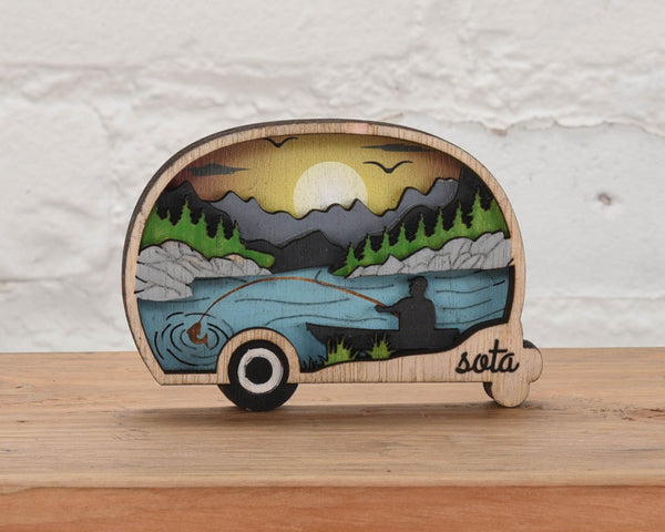 Laser Cut Wooden Magnets - sota clothing