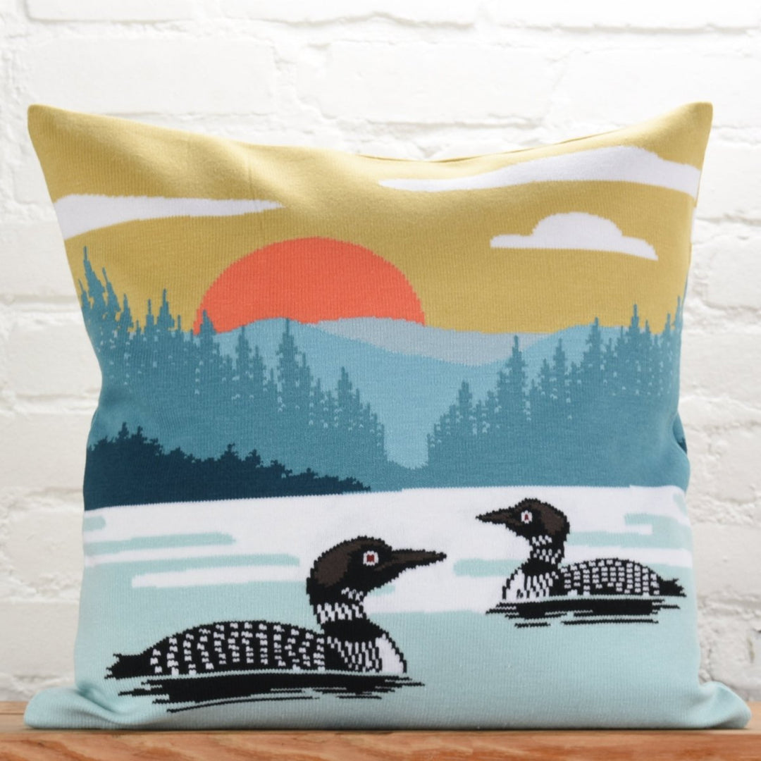 Loon on a Lake Pillow Case - sota clothing