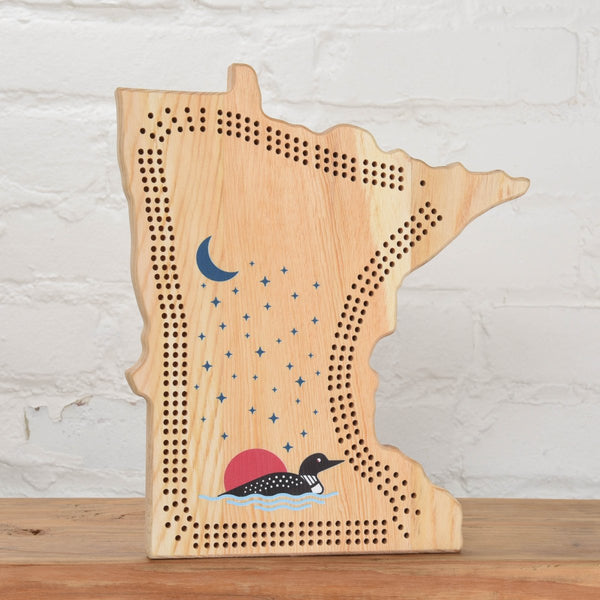 MN Wooden Cribbage Board - sota clothing