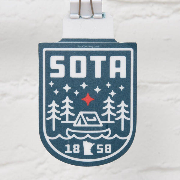 Sota camp scene sticker - sota clothing