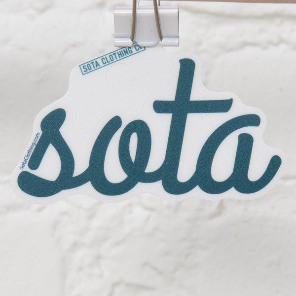 sota script cursive sticker - sota clothing