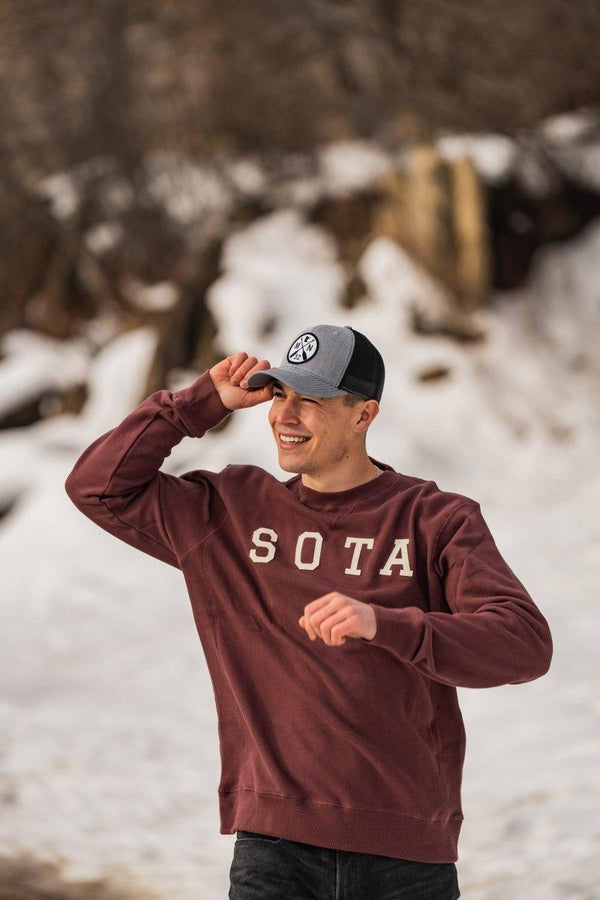 The Classic Gray/Black Mesh Snapback - sota clothing